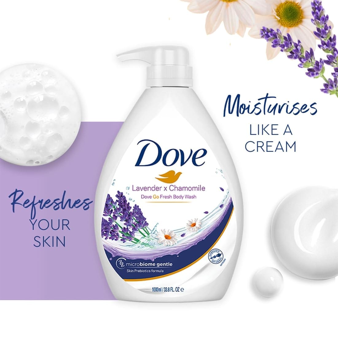 Dove - Relaxing Refreshing Body Wash Lavender X Chamomile (1L)