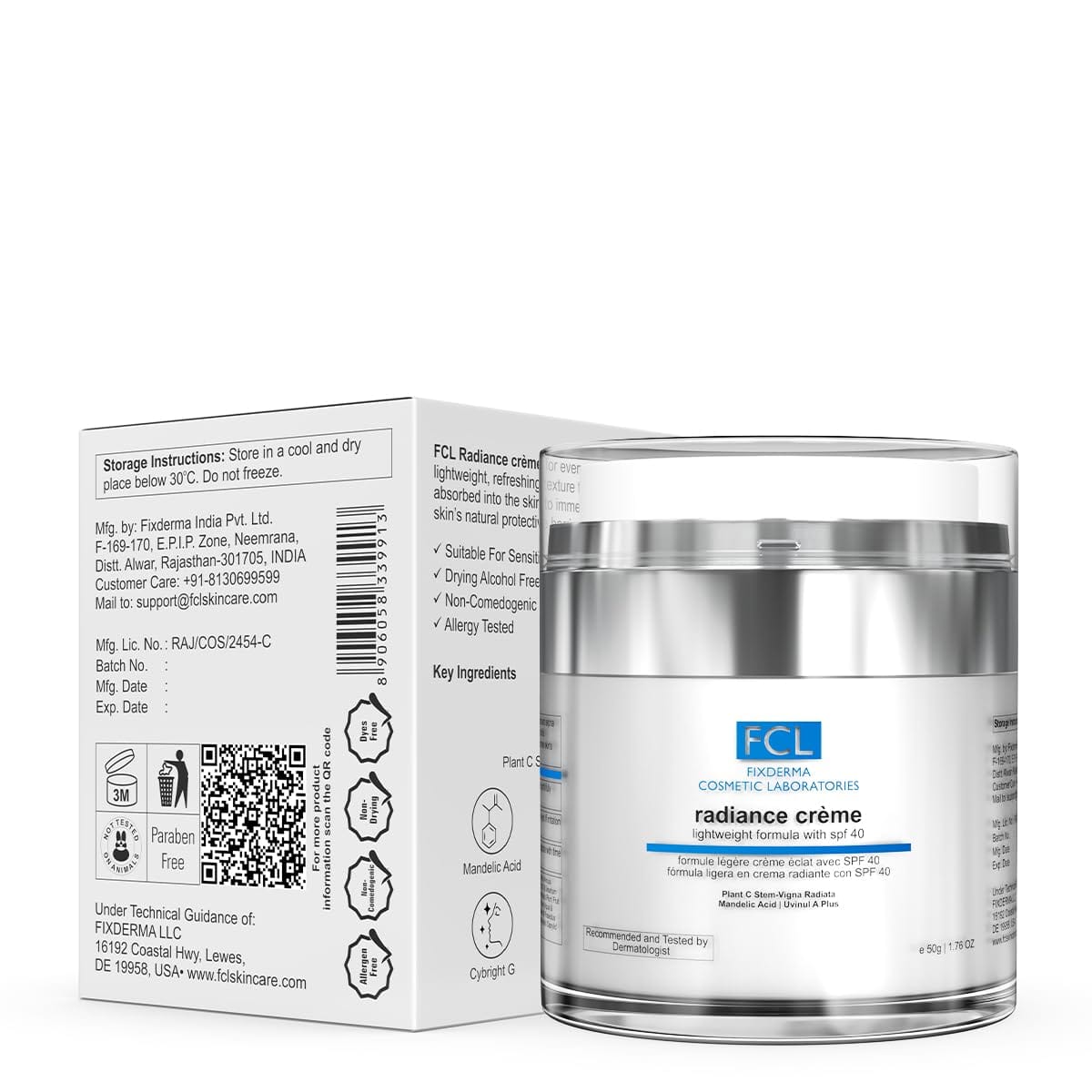 Fix Derma - Radiance Creme Light Weight Formula With Spf 40 (50g)