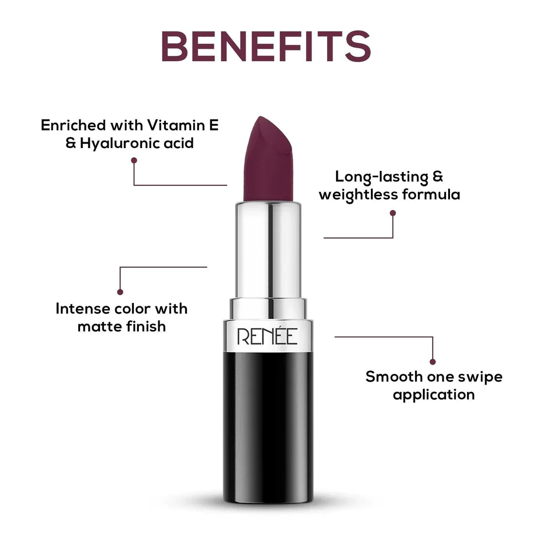 RENEE Stunner Matte Lipstick You 4g 05 FIRED UP