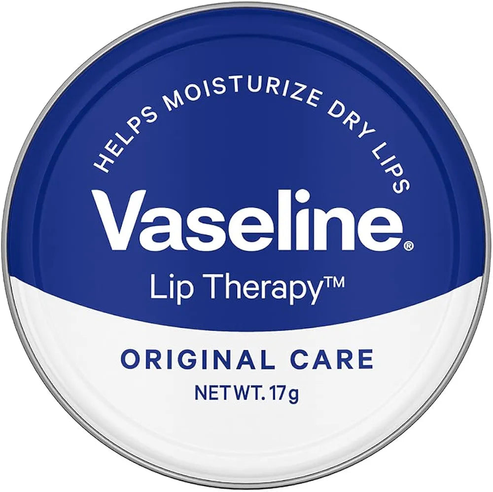 Vaseline Lip Tins Original Care, 17g | Infused with Vitamin E to Hydrate & Moisturize Dry Lips Transparent