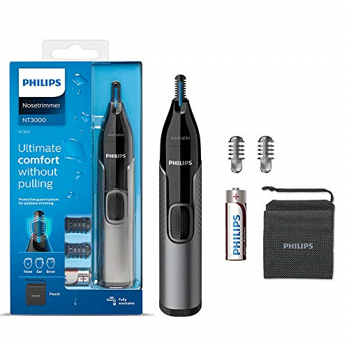 Philips - Series 3000 Battery-operated Nose Ear and Eyebrow Trimmer NT3650/16