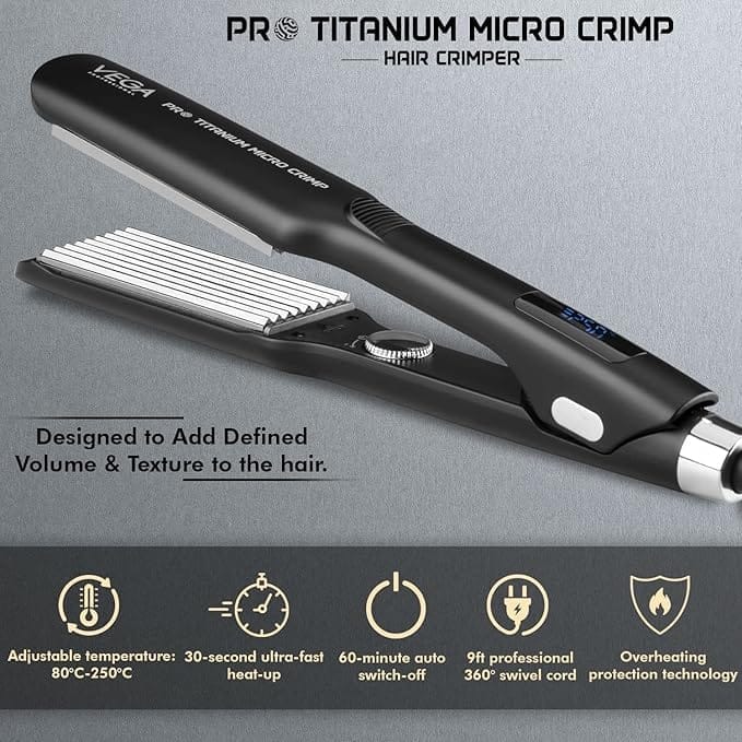 Vega Professional - Pro Titanium Micro Crimp Hair Crimper (VPPMS - 10)