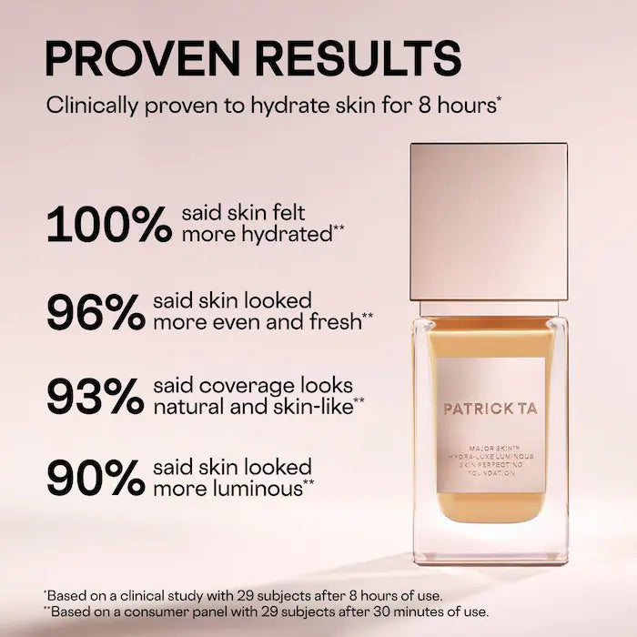 Patrick Ta - Major Skin Hydra-Luxe Luminous Skin Perfecting Foundation For Natural Glow (30ml)