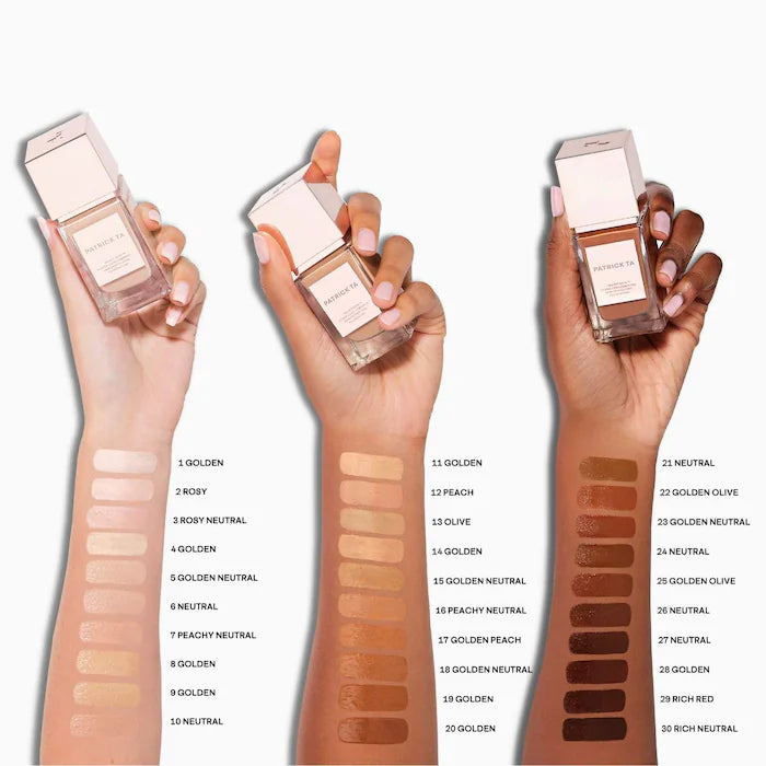 Patrick Ta - Major Skin Hydra-Luxe Luminous Skin Perfecting Foundation For Natural Glow (30ml)