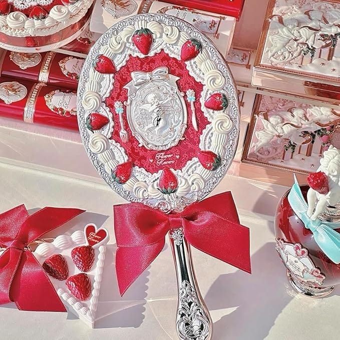 Flower Knows - Strawberry Cupid Collection Hand Mirror (Red Velvet)