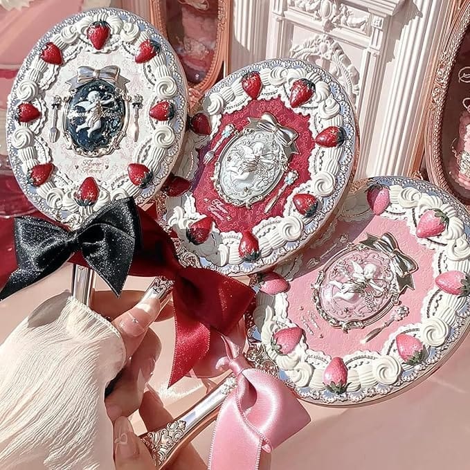 Flower Knows - Strawberry Cupid Collection Hand Mirror (Milk Shake)
