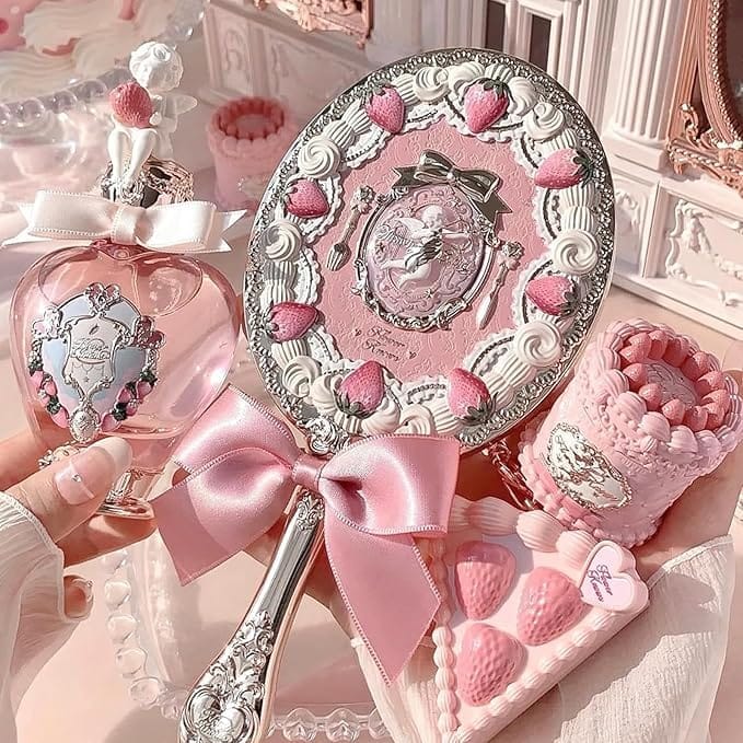 Flower Knows - Strawberry Cupid Collection Hand Mirror (Milky Pink)