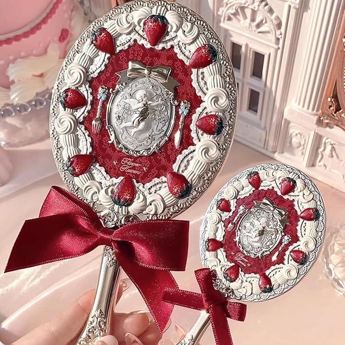 Flower Knows - Strawberry Cupid Collection Hand Mirror (Red Velvet)