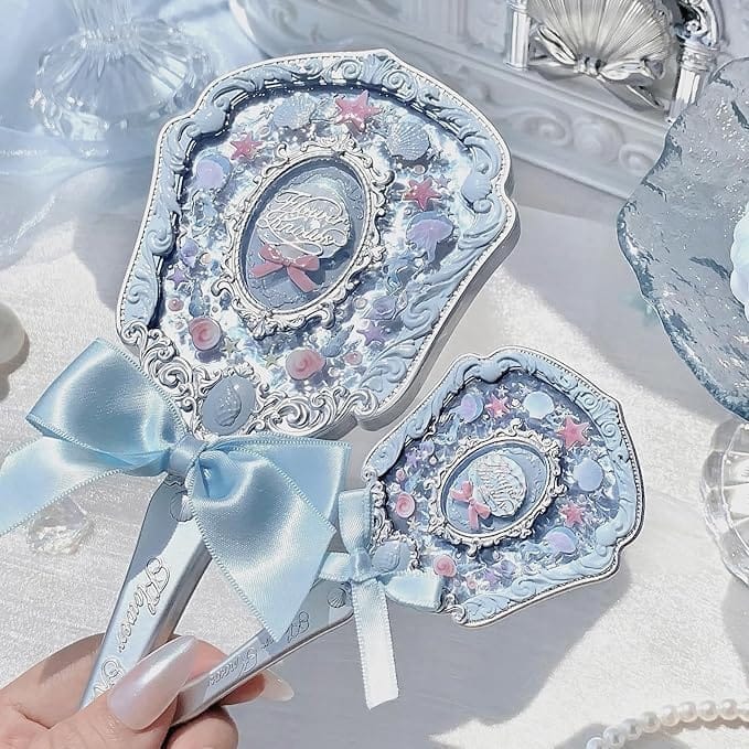 Flower Knows - Shell'S Jewels Collection Hand Mirror (Blue Seashell)