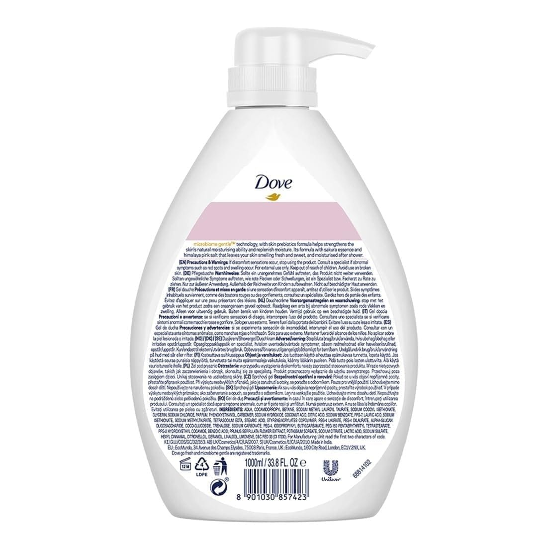 Dove - Sakura Blossom Nourishing Body Wash Sakura X Pink Salt (1L)