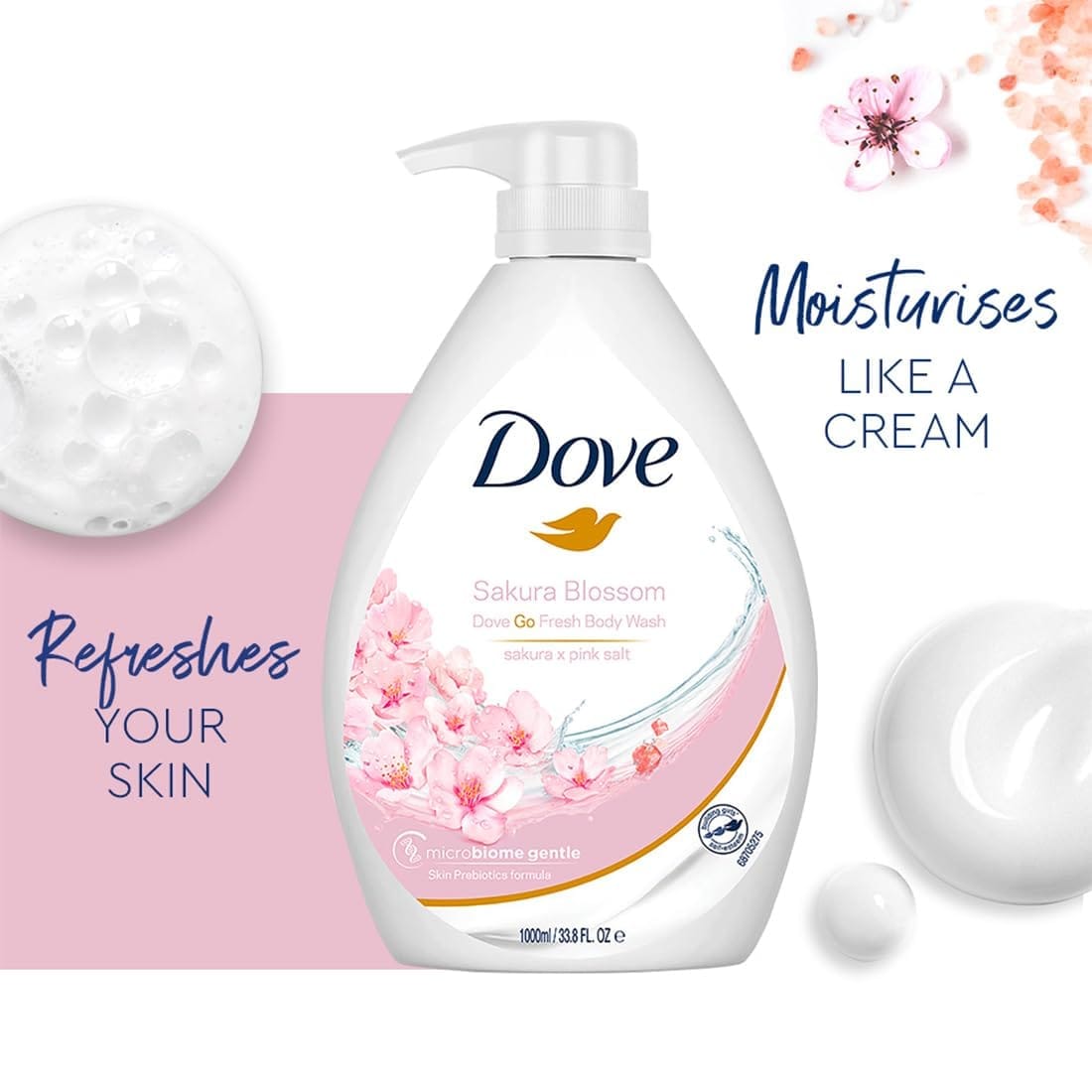 Dove - Sakura Blossom Nourishing Body Wash Sakura X Pink Salt (1L)