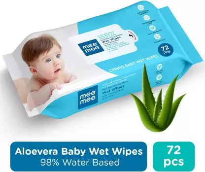 MeeMee Wet Wipes Soft Cleansing Baby Pack of 1 (72 Wipes)