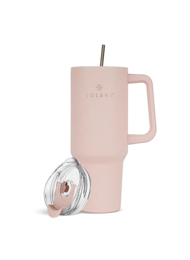 SOLARA Elixir 1200ml insulated tumbler with straw and lid in Dusky Pink