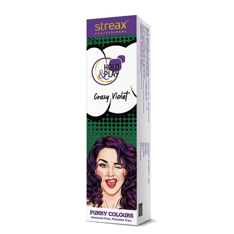 Streax Professional - Hold & Play Funky Colours - Crazy Violet (100gm)