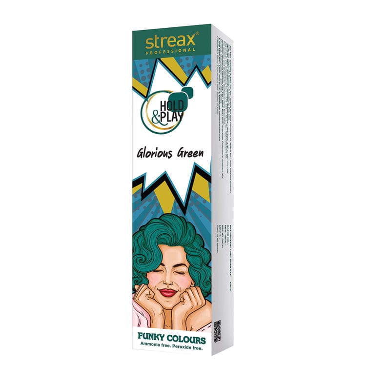 Streax Professional - Hold & Play Funky Colours - Glorious Green (100gm)