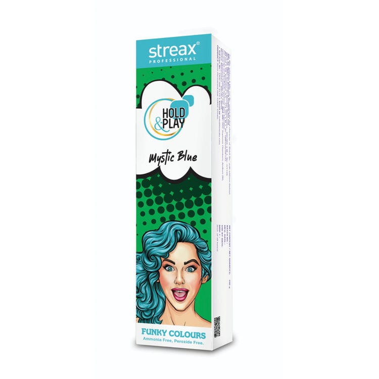 Streax Professional - Hold & Play Funky Colours - Mystic Blue (100g)