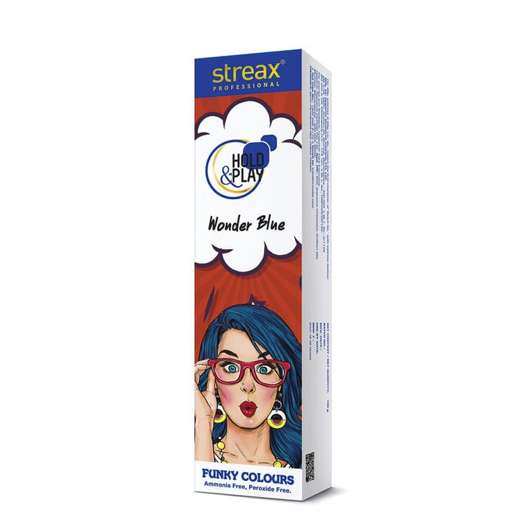 Streax Professional - Hold & Play Funky Colours - Wonder Blue (100g)