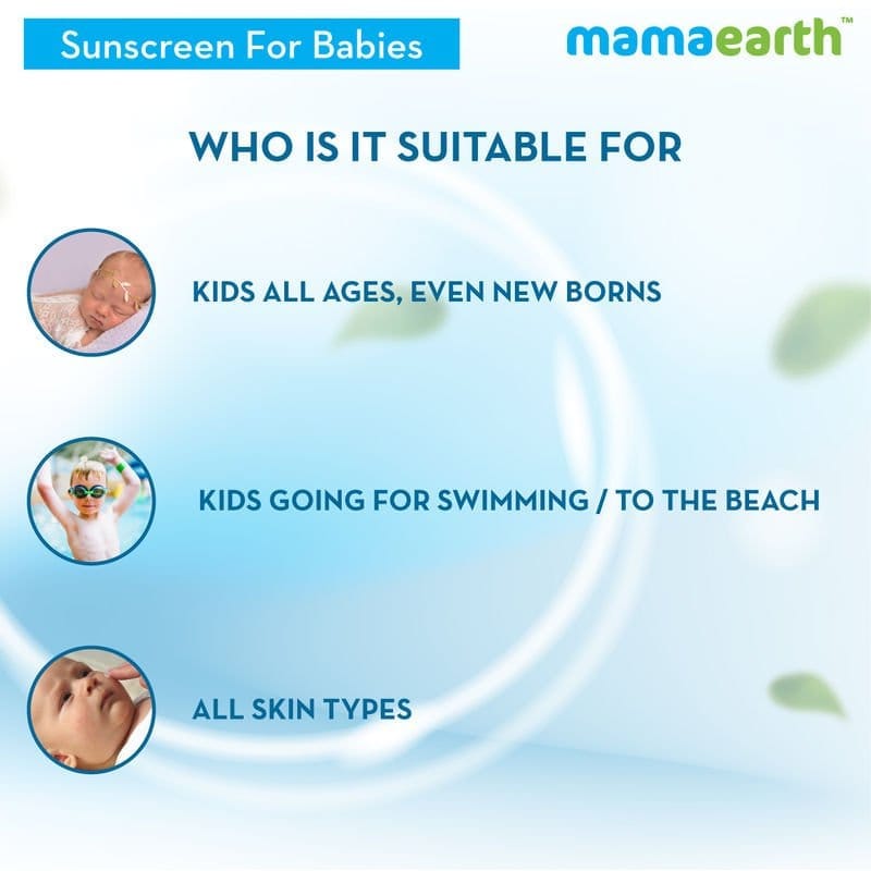 Mamaearth Mineral Based Sunscreen For Babies SPF20+ (50gm)