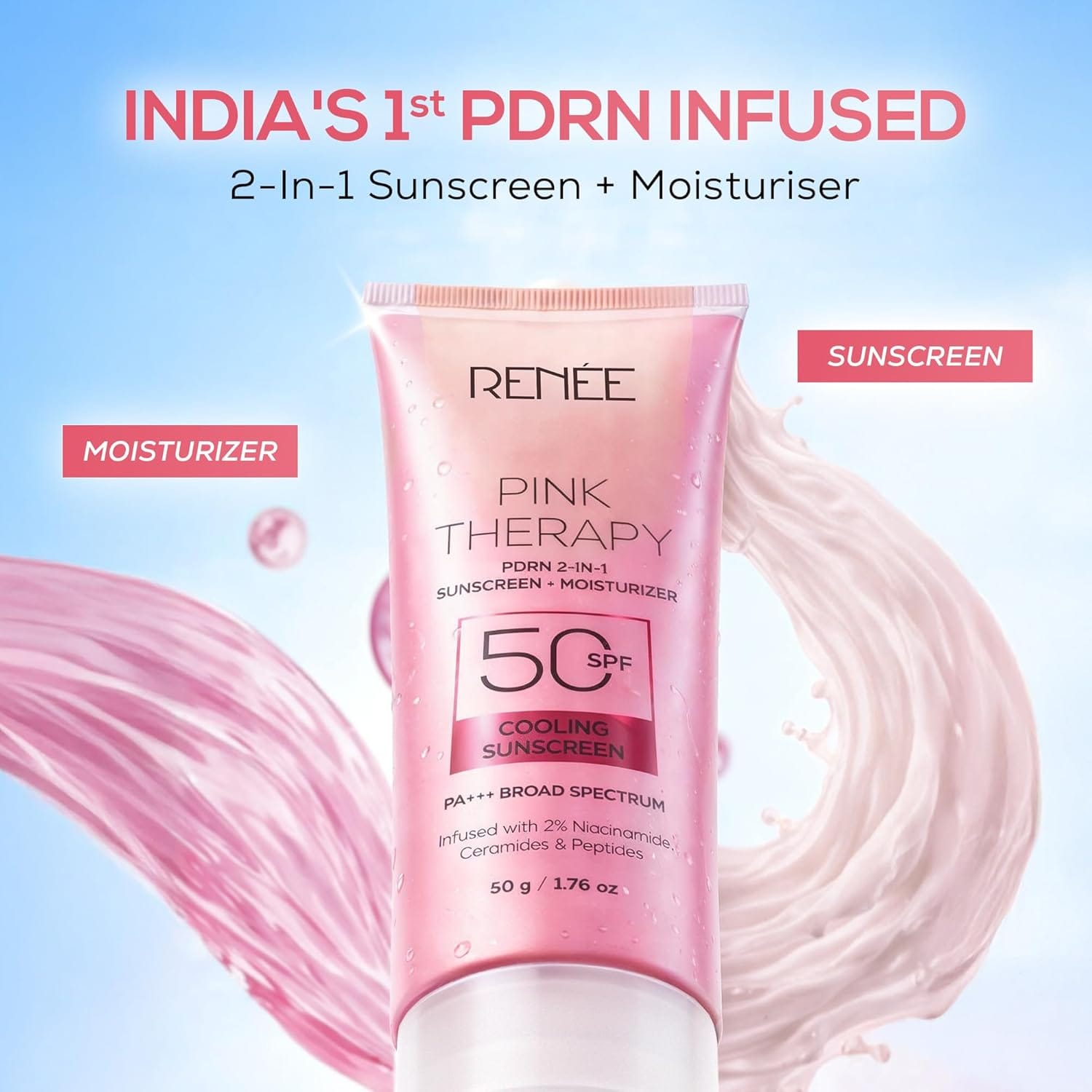 Renee - Pink Therapy Sunscreen + Moisturizer 50 Spf (50g)