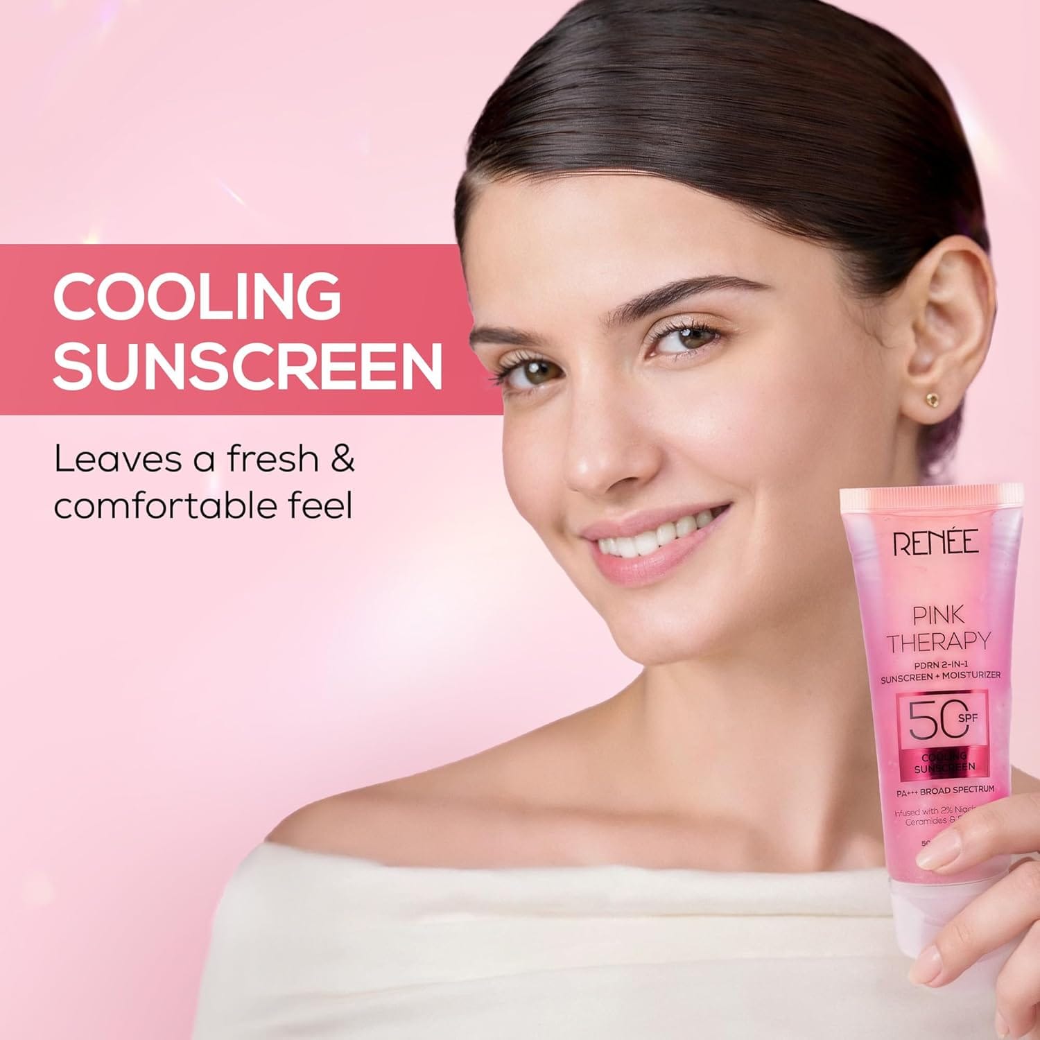 Renee - Pink Therapy Sunscreen + Moisturizer 50 Spf (50g)
