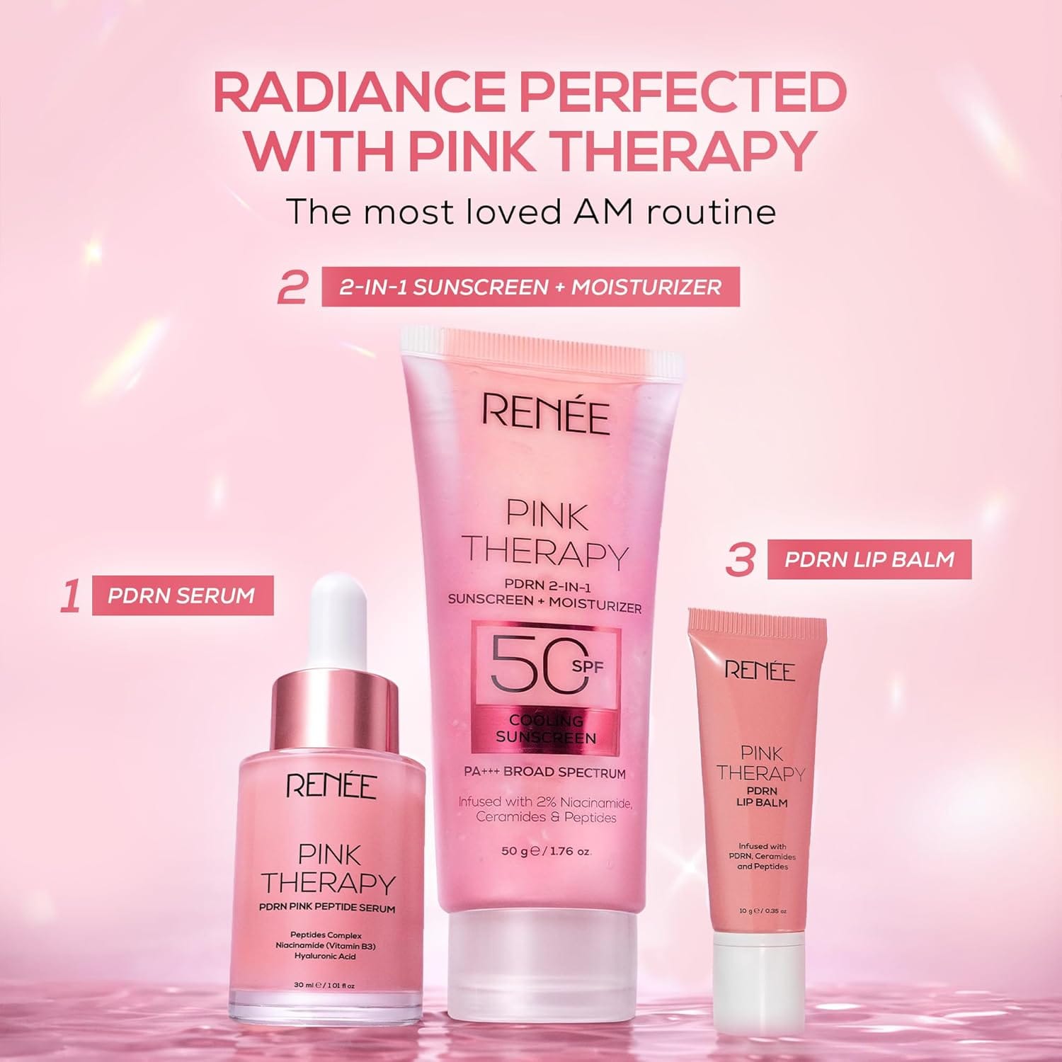 Renee - Pink Therapy Sunscreen + Moisturizer 50 Spf (50g)