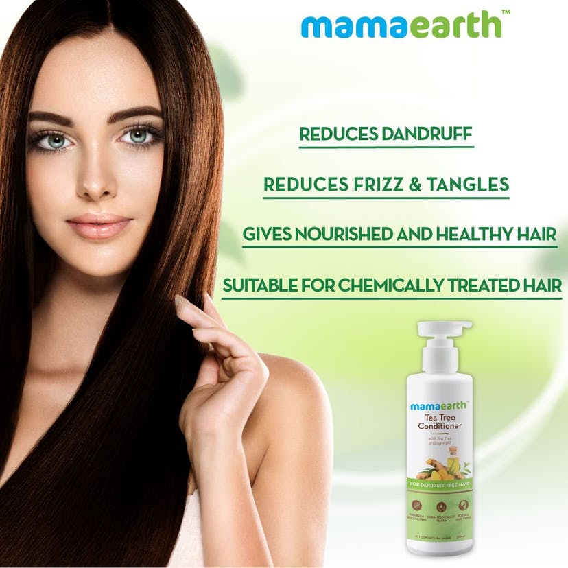 Mamaearth Tea Tree Conditioner with Tea Tree & Ginger Oil for Dandruff Free Hair (250mL)