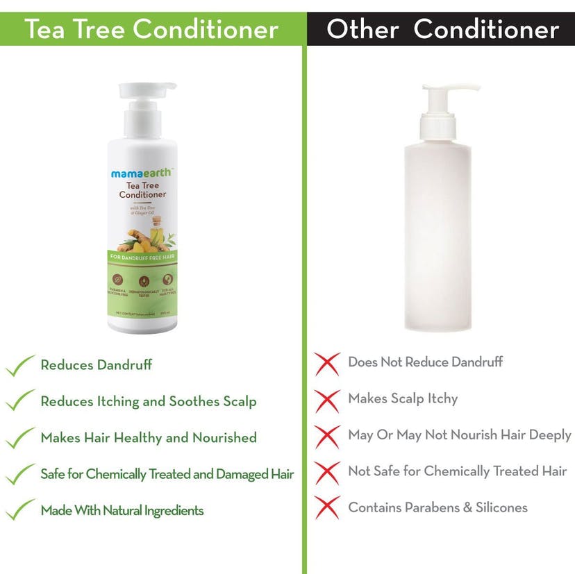 Mamaearth Tea Tree Conditioner with Tea Tree & Ginger Oil for Dandruff Free Hair (250mL)
