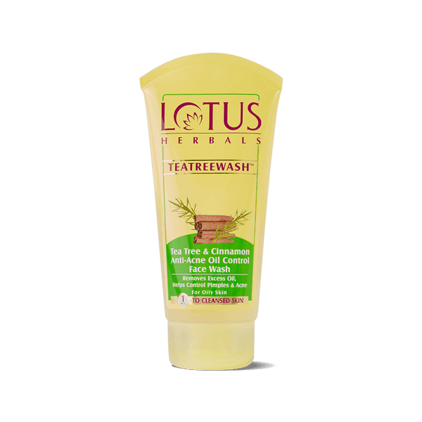 Lotus Herbals - Tea Tree & Cinnamon Anti-acne Oil Control Face Wash
