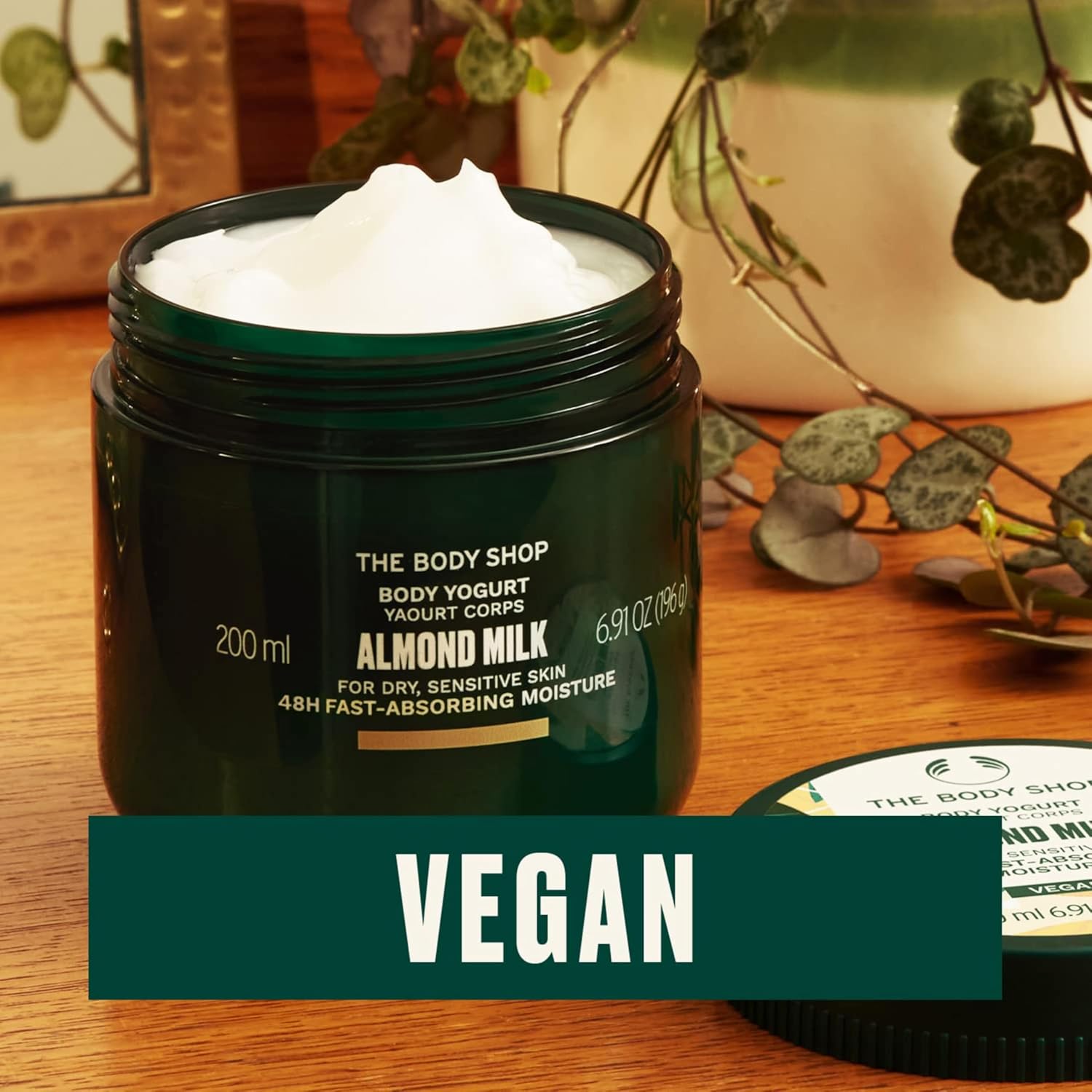 The Body Shop Almond Milk Body Yogurt, 48hr Moisturizer, for Sensitive and Dry Skin, 100% Vegan, 6.98 Fl.Oz - BEAUTY BRATS