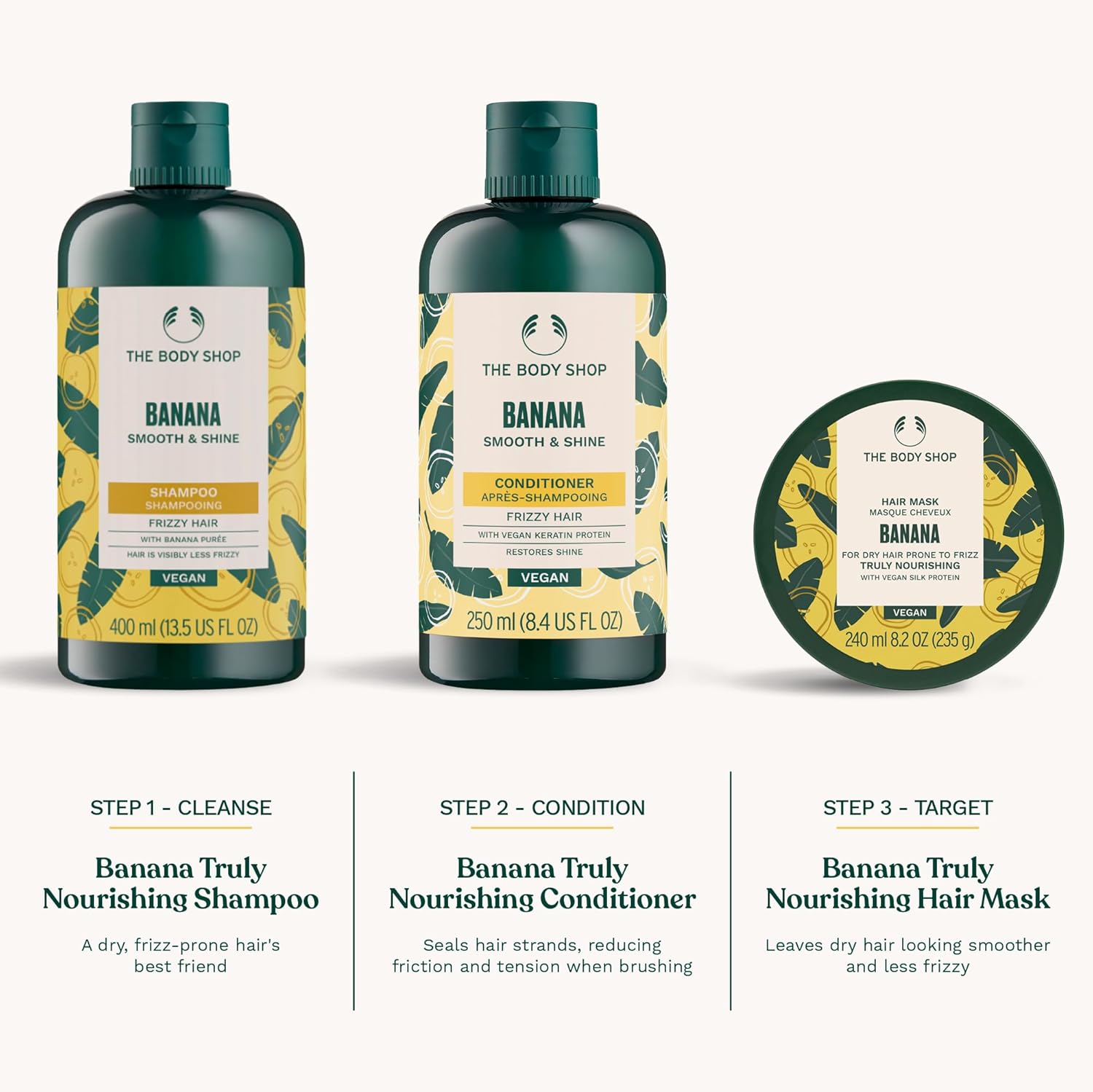 The Body Shop Banana Conditioner, 8.4 Fluid Ounce - BEAUTY BRATS