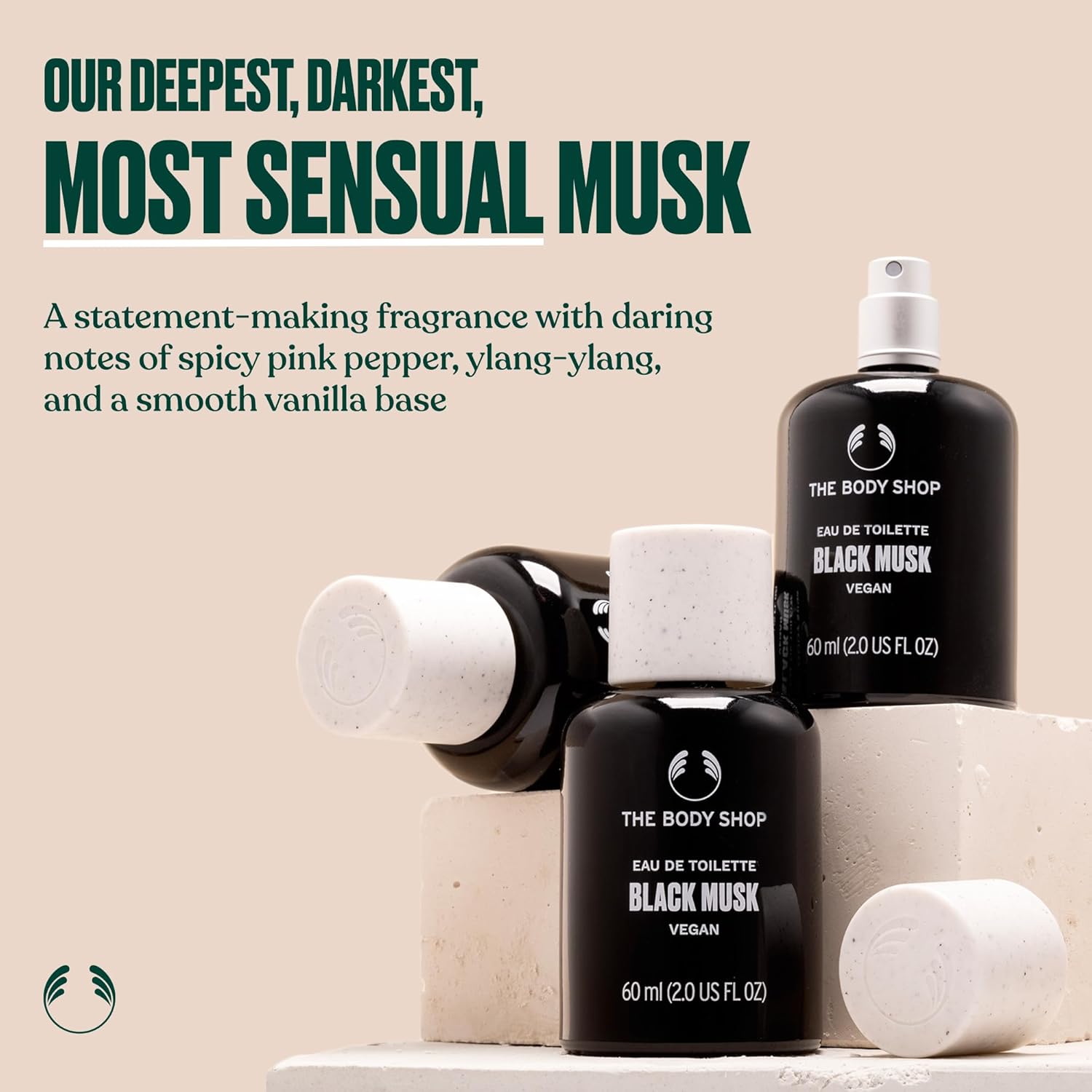 The Body Shop Black Musk Body Mist | Instantly Refreshing Unisex Body Spray with Notes of Pepper & Vanilla | Vegan Musk, 100 ml / 3.3 fl oz - BEAUTY BRATS