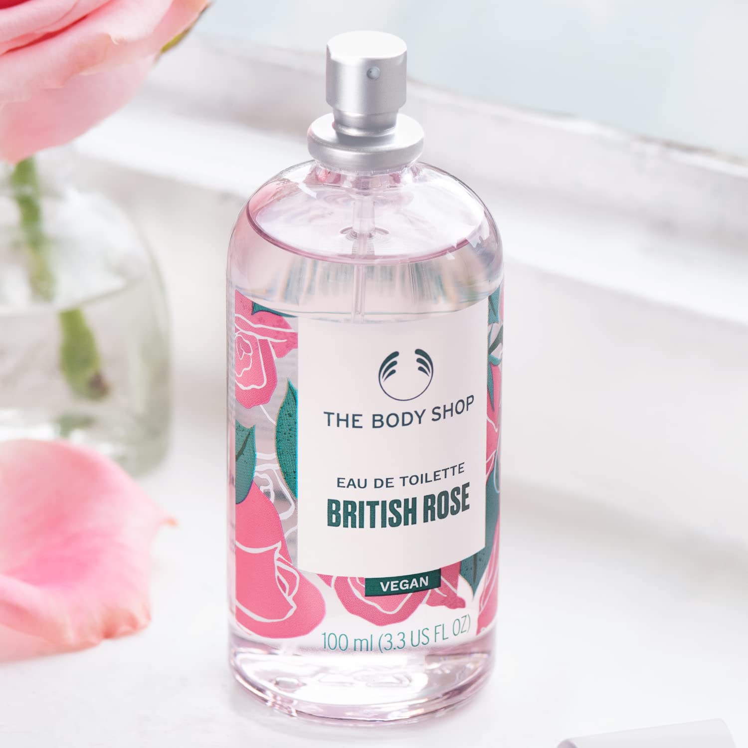 The Body Shop British Rose Eau De Toilette – Fresh Dewy Fragrance – Vegan – 3.3 oz - BEAUTY BRATS