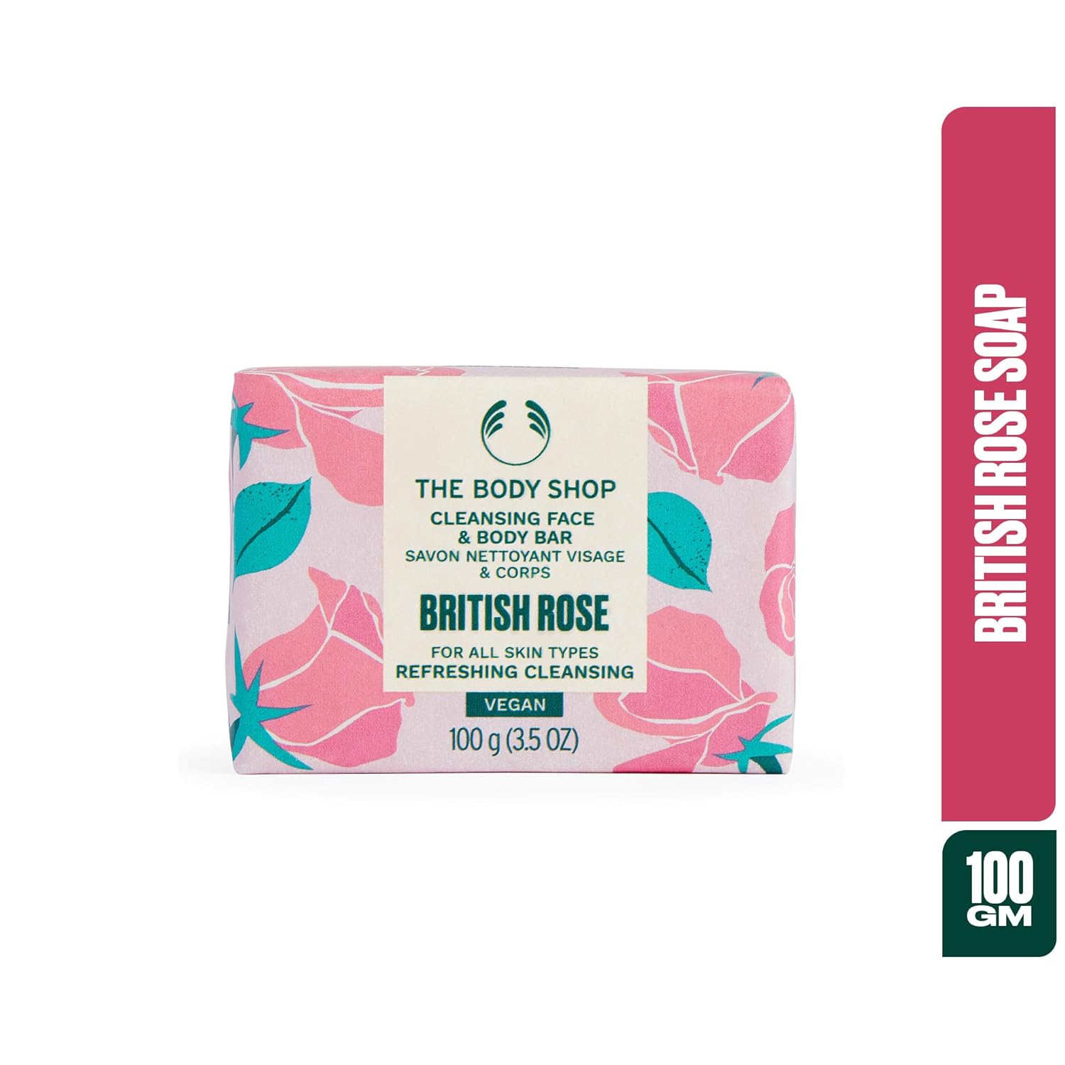 The Body Shop British Rose Exfoliating Soap, 3.5 Ounce - BEAUTY BRATS