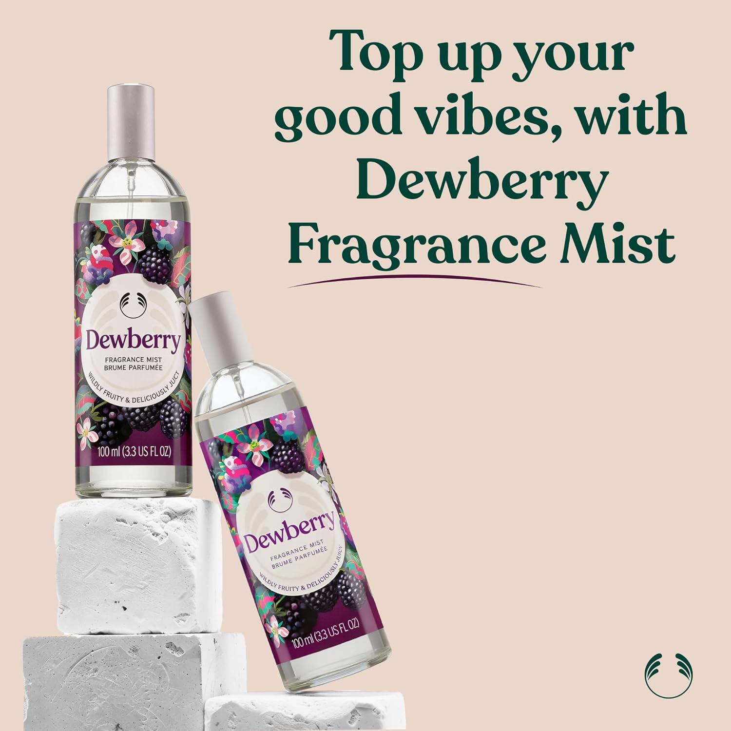 The Body Shop Dewberry Fragrance Mist | Refreshing & Fruity Body Spray with Notes of Jasmine and White Lily | Vegan, 100 ml / 3.3 oz - BEAUTY BRATS
