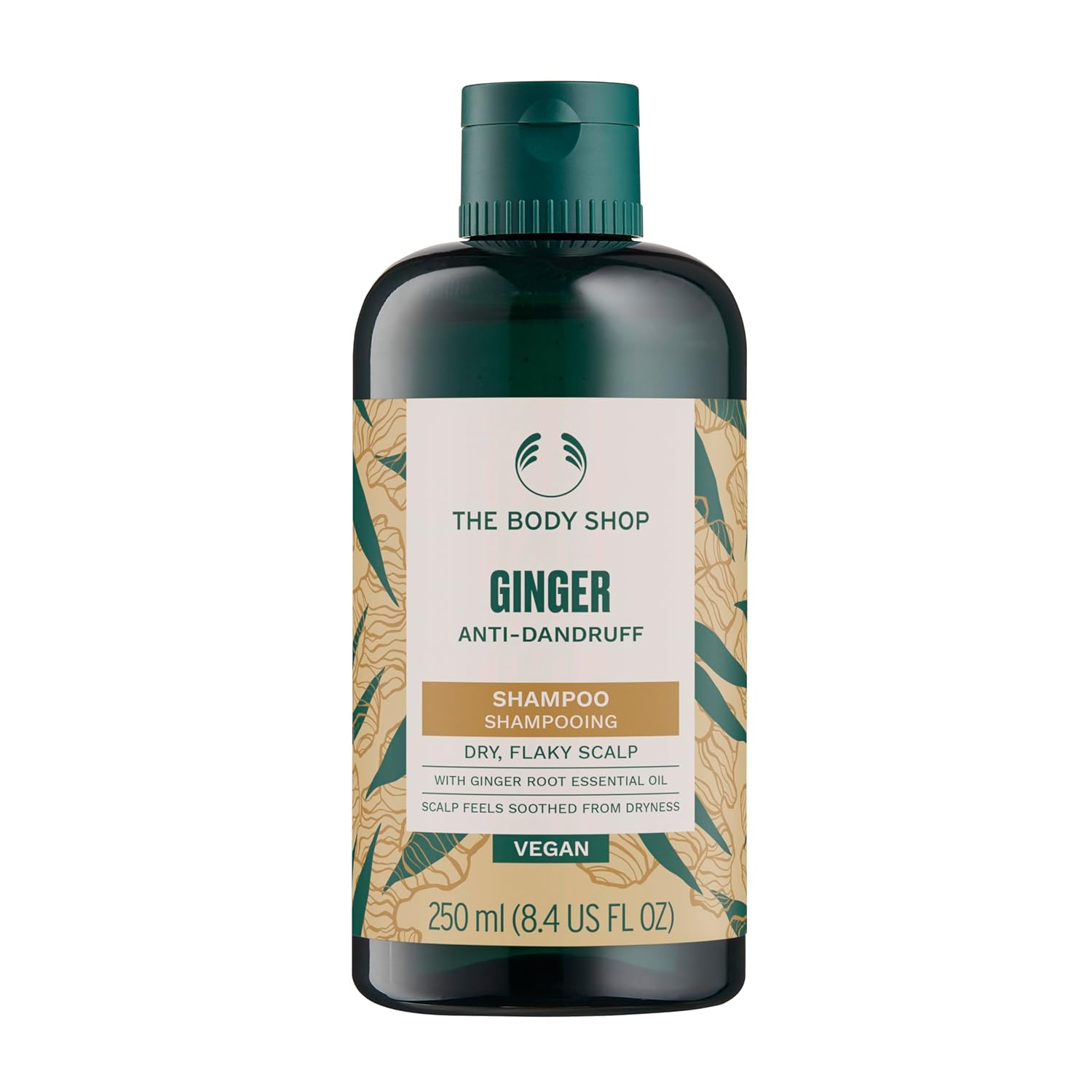 The Body Shop Ginger Scalp Care Shampoo – For Dry, Flaky Scalp – With Vegan Silk Protein – 250ml - BEAUTY BRATS