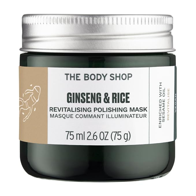 The Body Shop Ginseng & Rice Polishing Mask, Revitalizing, 75ml - BEAUTY BRATS