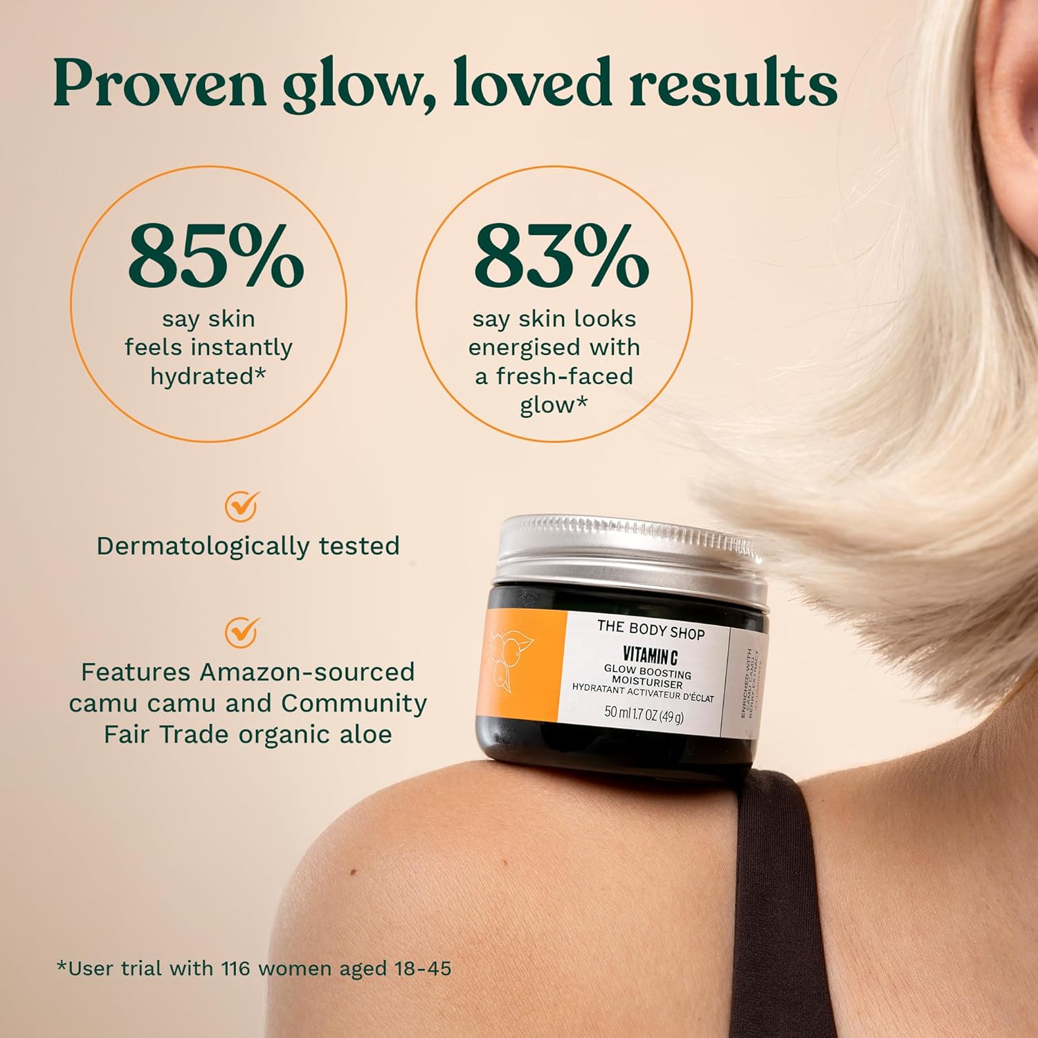 The Body Shop Glow Boost Moisturizer – Soothes and Smooths for Skin that Glows – Vegan – 50ml - BEAUTY BRATS