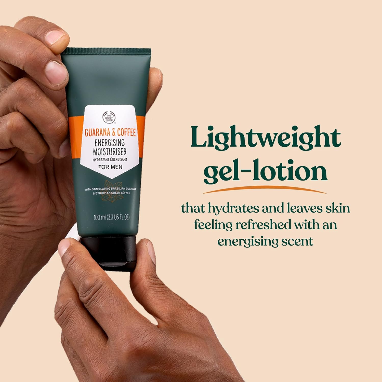 The Body Shop Guarana and Coffee Energizing Moisturizer For Men, 3.3 Fl Oz - BEAUTY BRATS