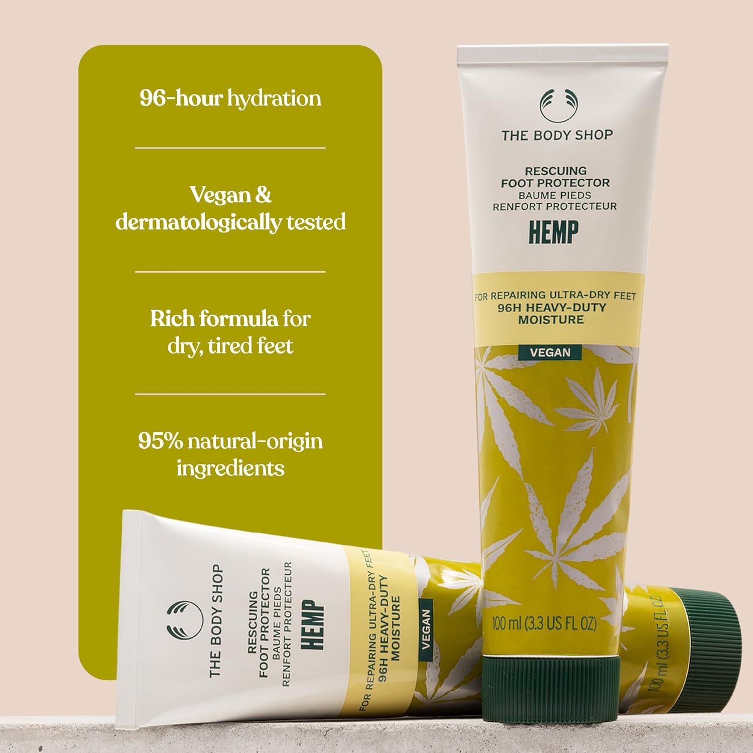 The Body Shop Hemp Foot Protector – Protecting & Hydrating Care for Ultra Dry Feet – 3.5 oz - BEAUTY BRATS