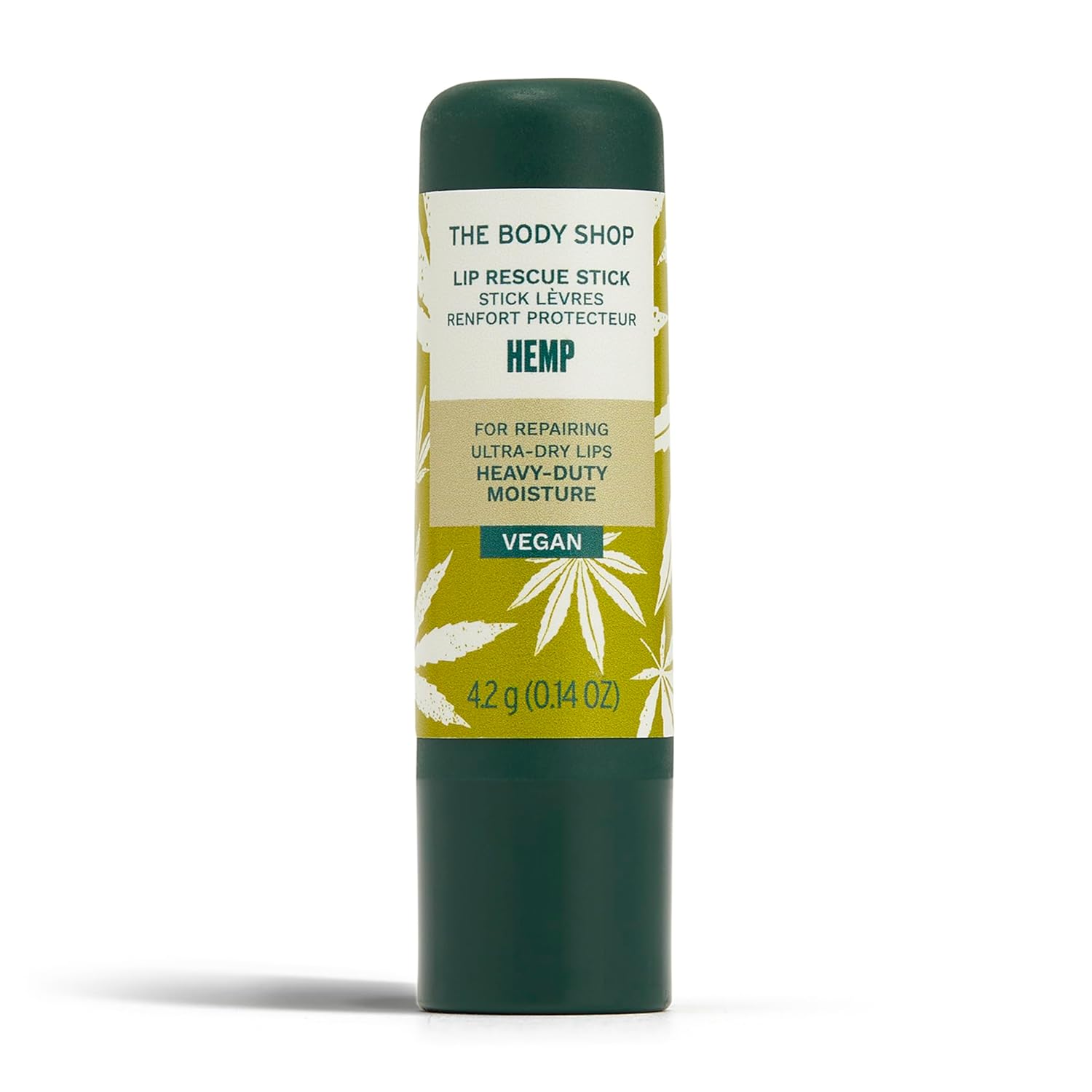 The Body Shop Hemp Heavy Duty Lip Care, 0.14 Oz,Green - BEAUTY BRATS