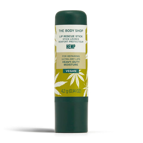 The Body Shop Hemp Heavy Duty Lip Care, 0.14 Oz,Green