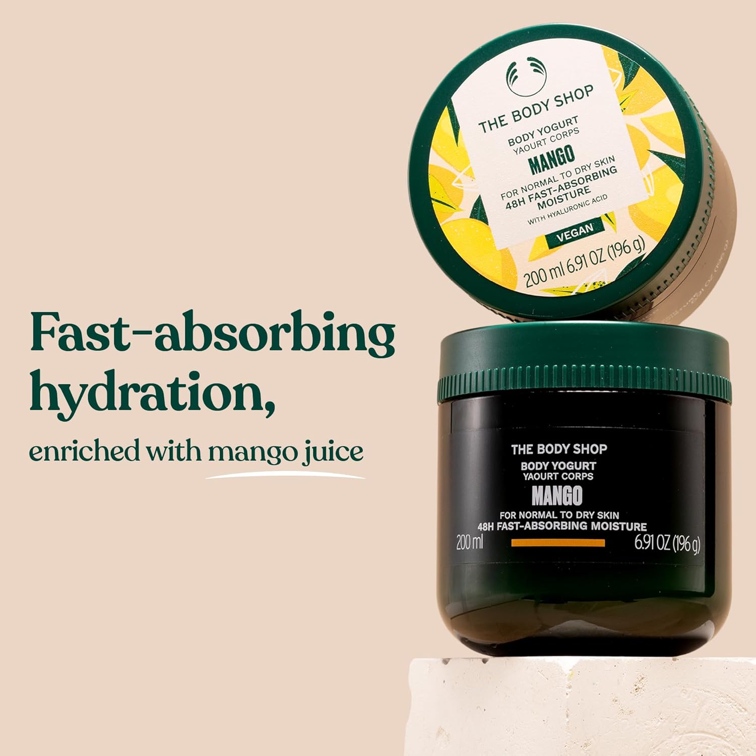 The Body Shop Mango Body Yogurt – Instantly Absorbing Hydration from Head to Toe – For Normal to Dry Skin – Vegan – 6.91 oz - BEAUTY BRATS