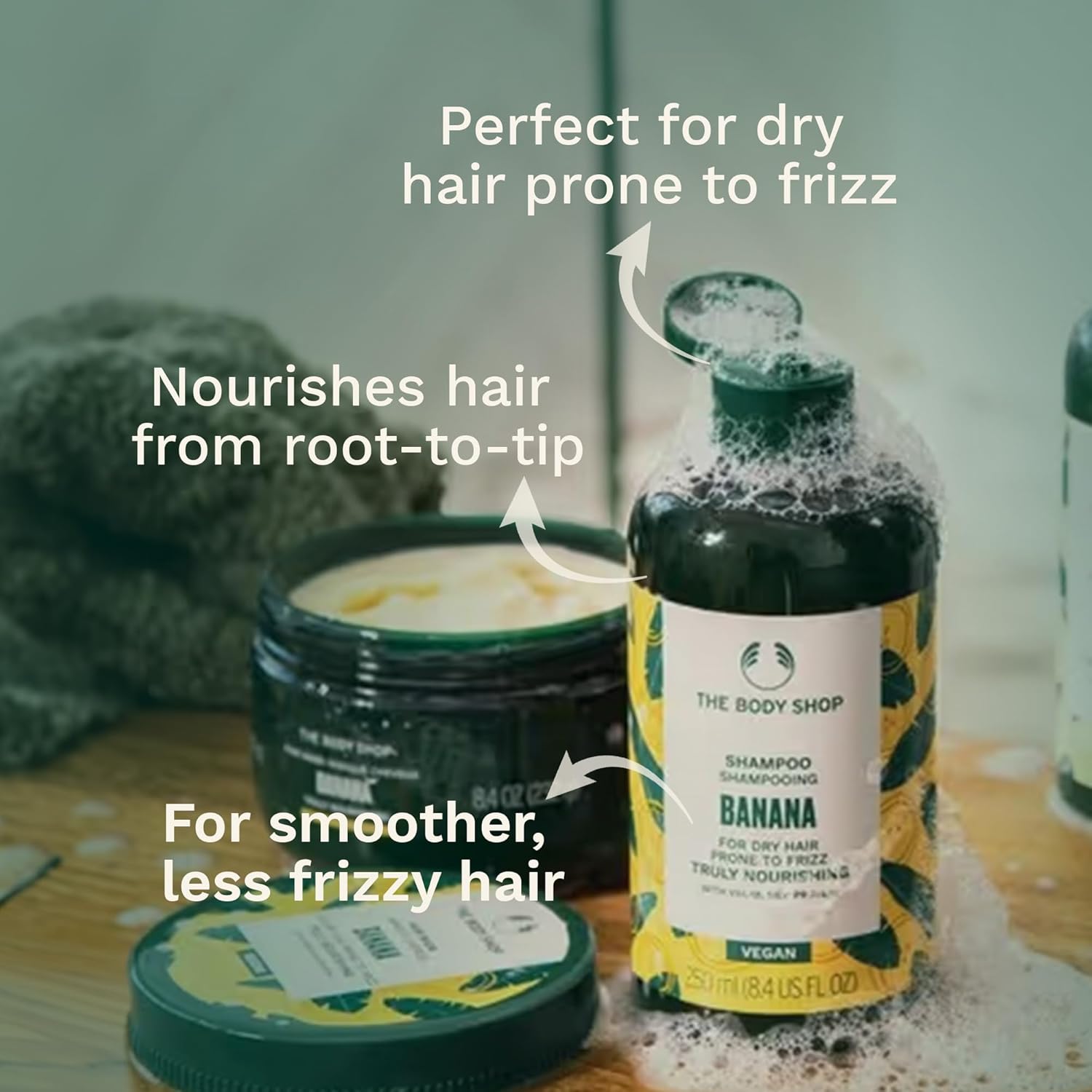 The Body Shop Nourishing Banana Shampoo - 250ml - BEAUTY BRATS