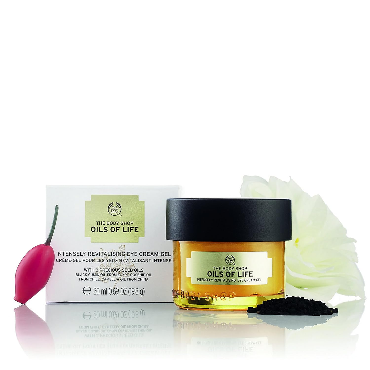The Body Shop Oils of Life Intensely Revitalising Eye Cream Gel, 0.69 oz - BEAUTY BRATS