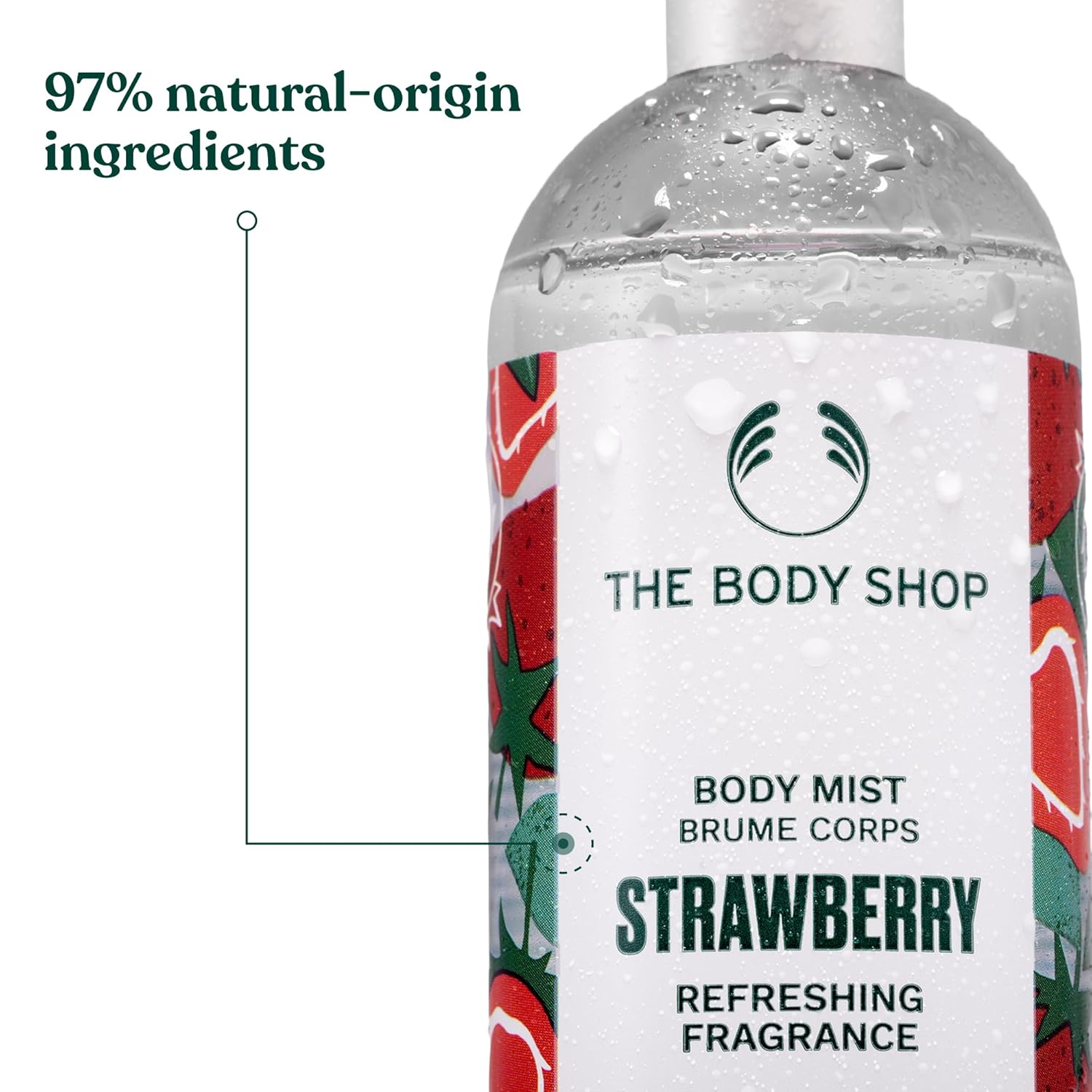 The Body Shop Strawberry Body Mist – Refreshes and Cools with a Sweet Fruity Scent – Vegan – 3.3 oz - BEAUTY BRATS