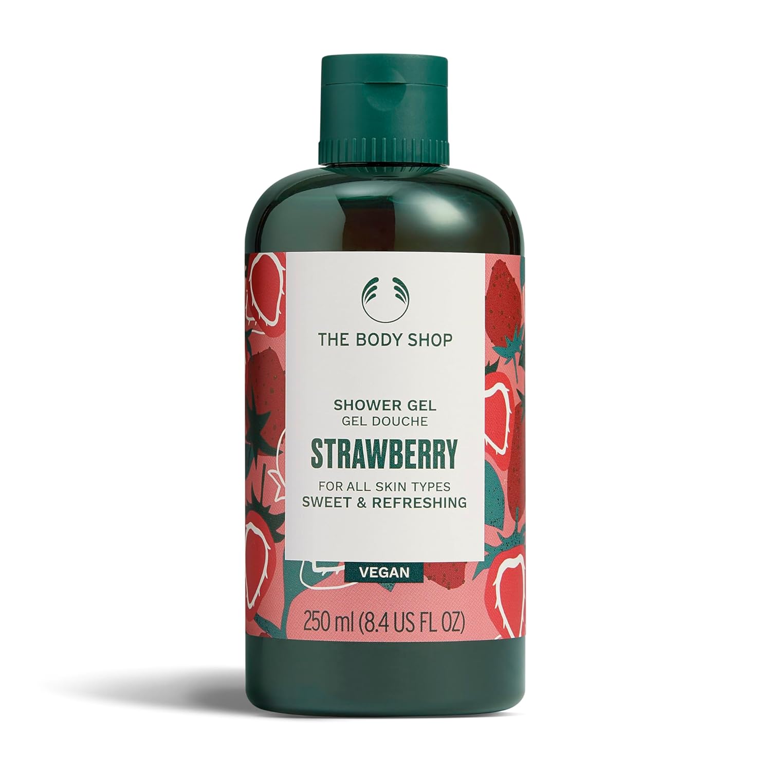 The Body Shop Strawberry Shower Gel | Cleansing & Refreshing Body Wash for All Skin Types | Lathering with Aloe Vera for Softer Skin, Vegan, 250 ml / 8.4 oz - BEAUTY BRATS