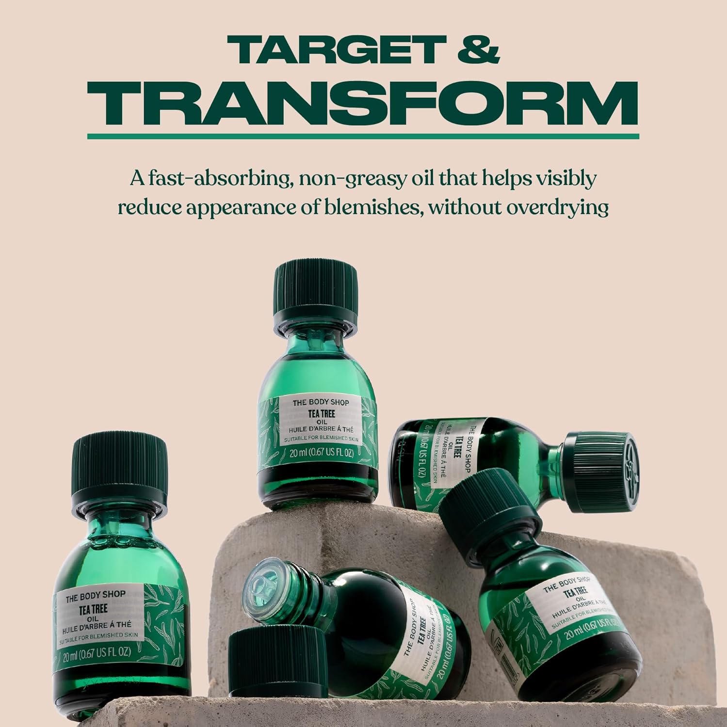 The Body Shop Tea Tree Oil – Purifying Vegan Facial Oil For Oily, Blemished Skin – 0.33 oz - BEAUTY BRATS