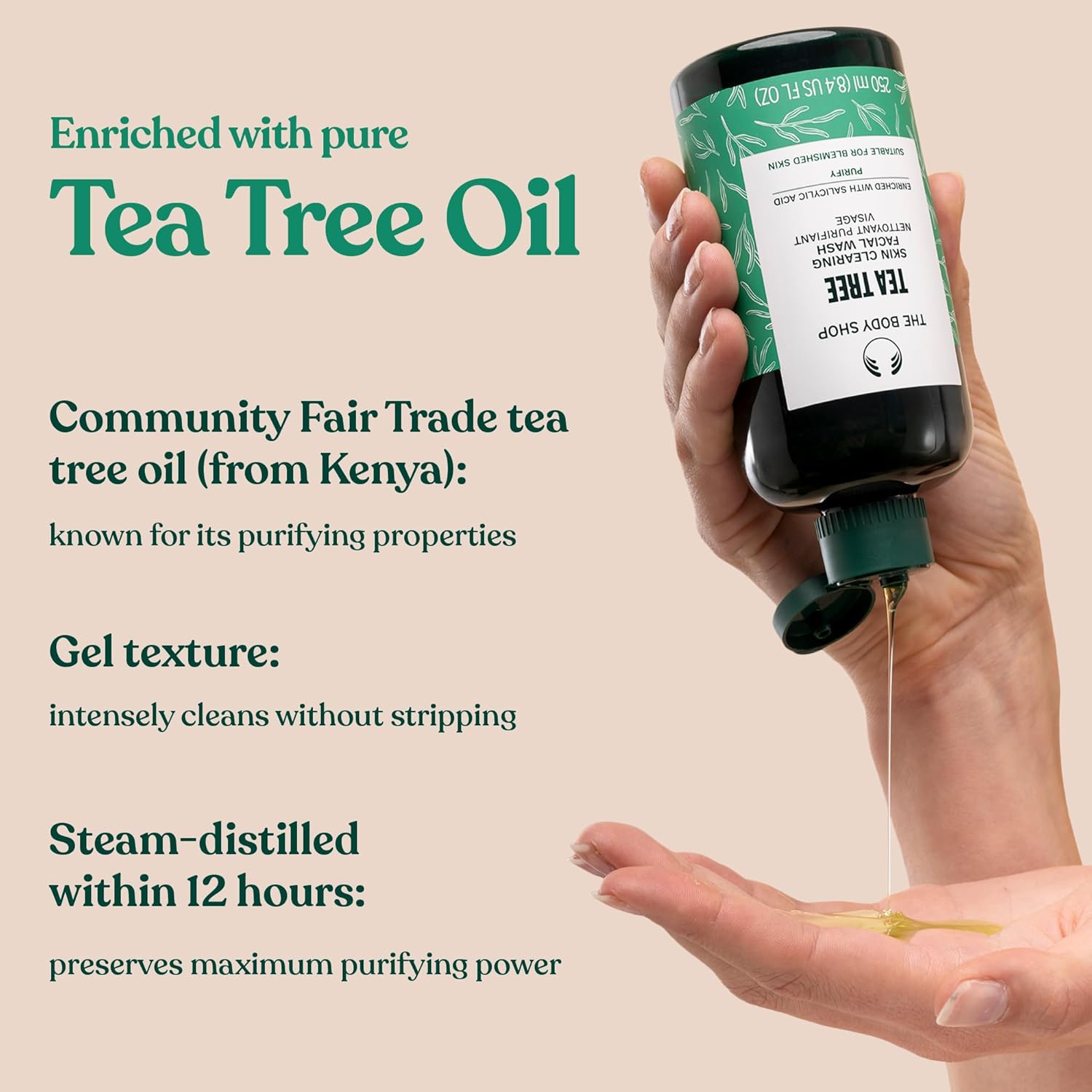 The Body Shop Tea Tree Skin Clearing Facial Wash – Purifying Vegan Face Wash For Oily, Blemished Skin – 8.4 oz - BEAUTY BRATS