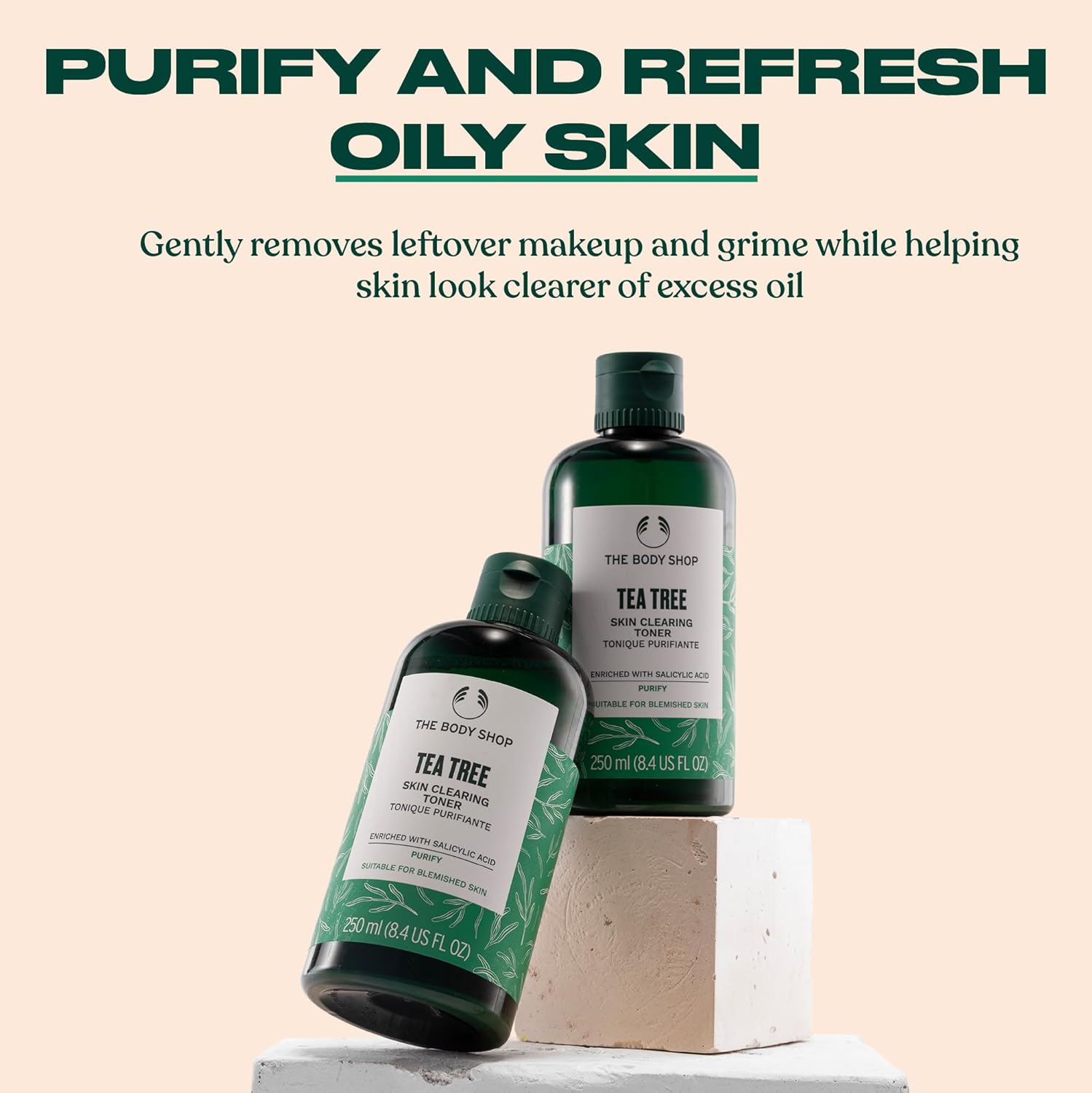 The Body Shop Tea Tree Skin Clearing Mattifying Toner – Purifying Vegan Facial Toner for Oily, Blemished Skin – 8.4 oz - BEAUTY BRATS