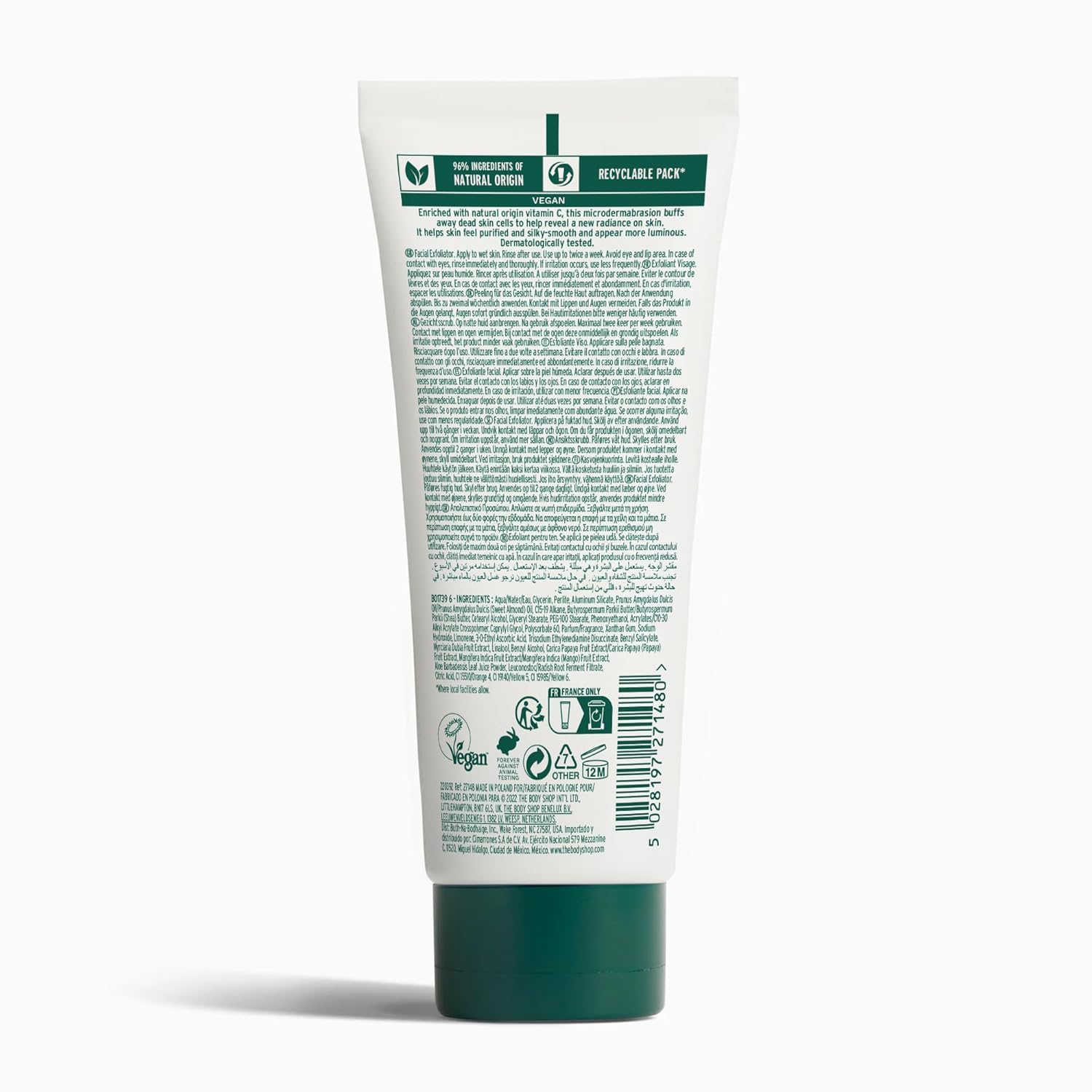 The Body Shop Vitamin C Glow Boosting Microdermabrasion – Exfoliation for Tired, Dull Skin – Vegan – 100ml - BEAUTY BRATS
